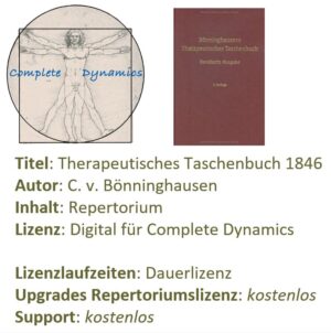 Zusatzlizenz REP: Repertorium – C. v. Bönninghausen – Therapeutisches Taschenbuch 1846